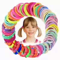 100 Haargummis Mädchen Set Bunt Elastisch Haarschmuck Baby m 1 st