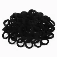 100 Stück Mini Baby Mädchen Haargummis Schwarz Zopfgummi Set 1 st
