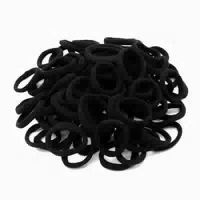 100 Stück Schwarze Haargummis Nahtlos Elastisch Pferdeschwan 1 st