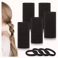 100 Stück Schwarze Haargummis Nahtlos Elastisch Pferdeschwan 1 st