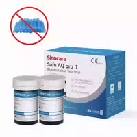 50 Stück Sinocare Blutzuckerteststreifen ohne Lanzetten | Aq Pro I