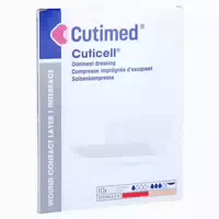 Cutimed Cuticell Salbenkompresse 7,5x7,5 Cm 10 St