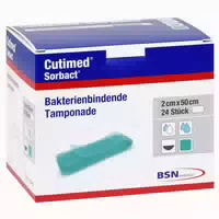 Cutimed Sorbact Tamponaden 2x50 Cm 24 St