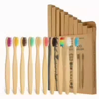 10er Pack Bambus Zahnbürsten für Kinder, Weiche Borsten, Umw 1 st