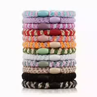 12 Stück Haargummi Damen Mehrfarbig Geflochten Hair Ties E 1 st