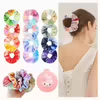 12 Stück Mädchen Scrunchies Samt Haargummis Set Tie Dye Haar 1 st