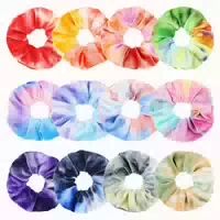 12er Set Batik Haargummis Scrunchies aus Samt für Frauen Mäd 1 st