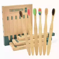 12er Pack Bambus Zahnbürsten Set Biologisch Abbaubar Vegan 1 st