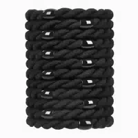 12x Elastische Haargummis Schwarz Geflochten Damen Mädchen 1 st