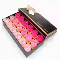 Soap Rose Blumen Geschenkbox Duft Farbverlauf Form Lila 18pc 1 st