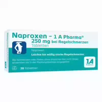 Naproxen 1a Pharma 250mg Bei Regelschmerzen 20 St Tabletten