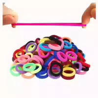 100 Stück Mini Haargummi Elastische Haarbänder Kinder Mädche 1 st