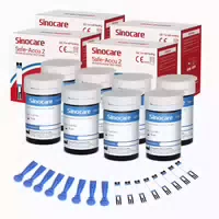 200pcs Sinocare Blutzuckermessgerät Glukoseteststreifen mit Kostenlosen Lanzetten | Sicherer Akku