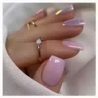 24 Ceboic Lila Glänzende Kunstnägel Press On Nails mit Nagel 1 st