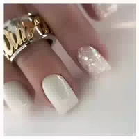 24 Stück Eckige Kurze French Tips Künstliche Nägel Weiß Acry 1 st