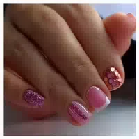 Kunstnägel 24 Stück Press On Nails French Rosa Orange Farbve 1 st