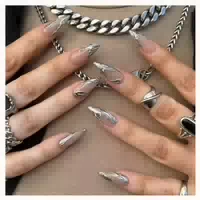 Künstliche Nägel 24 Stück Mandelform French Nude Glänzend Pr 1 st