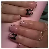 Falsche Nägel French Tip Press On Leopard Print 24er Square 1 st