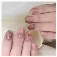 24 Stück Mandel Nägel Weiß French Tip Press On Nails Nude Ro 1 st
