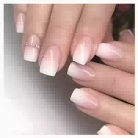 24 Stück Weiß Pink Nägel Aufkleben Kurz Acryl Gel French Pre 1 st