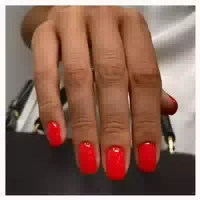 24er Pack Eckige Künstliche Nägel Rot, Glossy Press On Nails 1 st