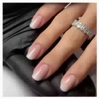24er Pack Nude Pink French Press On Nägel mit Nagelkleber 1 st