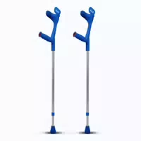 2x Krücken Klassiker Paar Ossenberg Gehhilfen Unterarmgehstützen in Blau 2 st