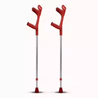 2x Krücken Klassiker Paar Ossenberg Gehhilfen Unterarmgehstützen In Rot 2 St
