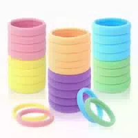 30er Haargummi Damen Baumwolle Zopfgummis Mädchen Elastisch 1 st