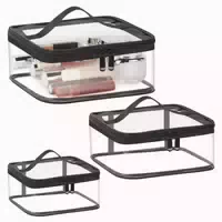 3er Pack Wasserdichte Transparente Kulturtaschen für Männer 1 st