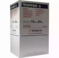 Topper 8 Kompr 10x20 Cm Steril 50x2 St Kompressen