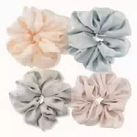 4er Set Große Seide Scrunchies Satin Haargummis Damen Mädche 1 st