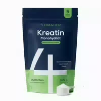 4 Him & Her Kreatin Monohydrat 500 g – Reines Kreatin Pulver – Vegan