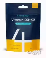 4 Him & Her Vitamin D3 K2 – 800 Ie D3 & 100 Μg K2 Mk 7