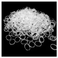 500 Mini Transparente Elastische Haargummis für Kinder Pferd 1 st