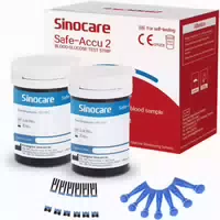 50pcs Sinocare Blutzucker Teststreifen mit Kostenlosen Lanzetten | Sicherer Akku 2