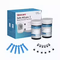50pcs Sinocare Blutzucker Teststreifen mit Kostenlosen Lanzetten | Safe Aq Proⅰ