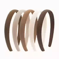 5er Set Samt Haarreifen Damen Braun Rutschfestes Stirnband H 1 st