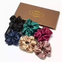6er Pack Lolalet Seide Satin Haargummis Damen Mädchen 6 Farb 1 st