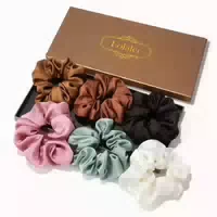 6 Stück Premium Seide Scrunchies Haargummis Damen Haarschmuc 1 st