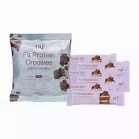 Nu3 Fit Protein Crossies Protein Bar, Salted Caramel Protein Bar, Chocolate Brownie Protein Bar, White Chocolate Raspberry