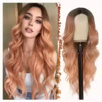 Lange Wellige Rote Lace Front Perücke 66cm Hitzebeständig Co 1 st
