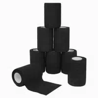 Acwoo Selbstklebender Verband 8 Rollen Schwarz 5cmx4 5m 1 st