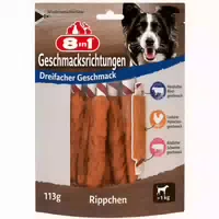 8in1 Triple Flavour Ribs Kaustangen für Hunde