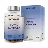 Aavalabs Biotin, Zink, Selen Komplex 10,000µg | Vegan Vitamin H | 120 Kapseln