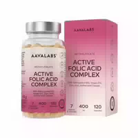 Aavalabs Folic Acid 400μg | Folsäure Für Kinderwunsch & Schwangerschaft | 120 Kapseln
