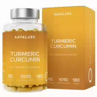 Aavalabs Kurkuma Curcumin Komplex mit 95 % Piperin 180 st