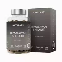 Aavalabs Himalaya Mumijo Shilajit Kapseln | Nährstoffreich & 50% Fulvinsäure | Hochdosierter 36000mg