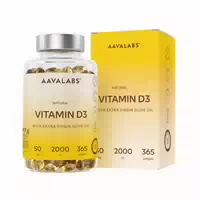 Aavalabs Natürliches Vitamin D3 2000 Ie | Vit D3 Hochdosiert | 1 Jahres Vorrat