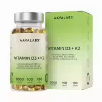 Aavalabs Vitamin D3 K2 2000 Ie Hochdosiert | Hochdosiert Mit Olivenöl | 6 Monats Vorrat